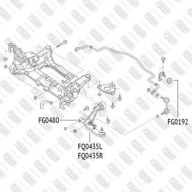 FIXAR FQ0435L Рычаг подвески передний нижний левый | перед лев | - 2