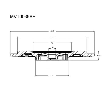 Krauf MVT0039BE Задняя пластина турбокомпрессора - 1