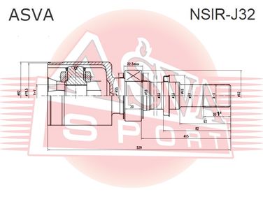 Asva NSIR-J32 Шрус внутренний | перед прав | - 2