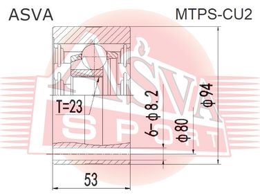 Asva MTPS-CU2 Шрус карданного вала 23x79.8 - 2