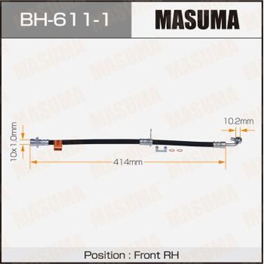 Masuma BH6111 Шланг тормозной | перед | - 1