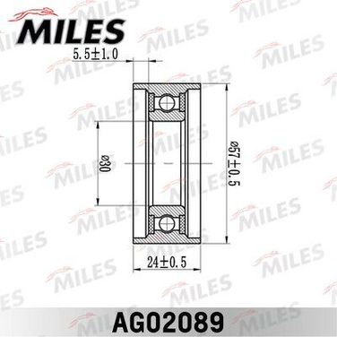 Miles AG02089 Ролик ремня ГРМ peugeot/fiat/citroen - 2