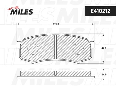 Miles E410212 Колодки тормозные дисковые | перед | - 2
