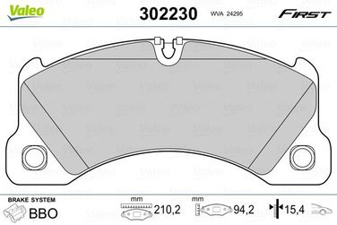 Valeo 302230 Колодки тормозные Перед | перед | - 2