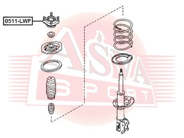 Asva 0511-LWF Снят с производства, Опора амортизатора - 1