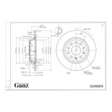 GANZ GIJ06004 Gij06004 Диск тормозной | зад | - 3