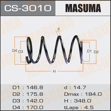 Masuma CS3010 Пружина ходовой части | перед | - 1