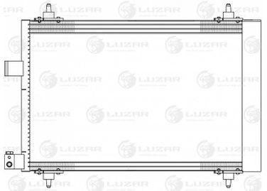 Luzar LRAC 2004 Радиатор кондиц. с ресивером для а/м Peugeot 407 (04-)/Citroen C5 (08-) - 3
