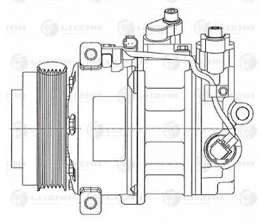Luzar LCAC 1550 Компрессор кондиц. для а/м Mercedes c (w204) (07-)/e (w212) (09-) - 3