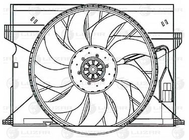 Luzar LFK 15211 Э/вентилятор охл. с кожухом для а/м Mercedes-Benz e (w211) (02-) - 3
