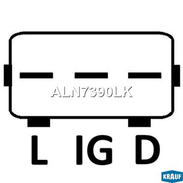 Krauf ALN7390LK Генератор cо шкивом 2 ручья - 3