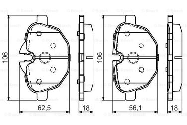 Bosch 0 986 495 442 Колодки тормозные дисковые | зад | - 1