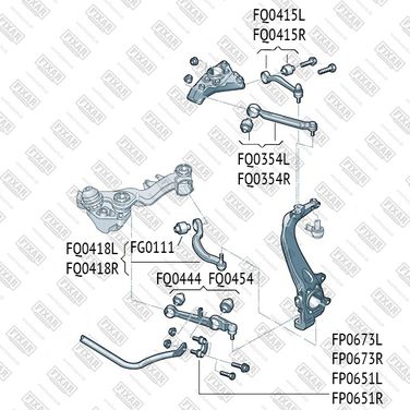 FIXAR FQ0415L Рычаг подвески передний верхний левый | перед лев | - 2