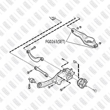 FIXAR FG0263 Сайлентблок рычага | зад | - 2