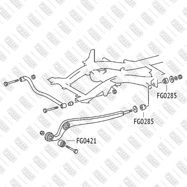 FIXAR FG0285 Сайлентблок | перед | - 2