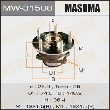 Masuma MW-31508 Ступичный узел masuma rear outlander, ASX / cw4w, ga2w | зад лев | - 1