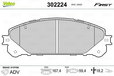 Valeo 302224 Brake Pad Set | перед | - 2