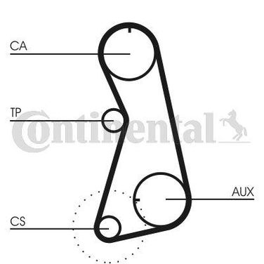 CONTINENTAL CTAM CT848K4 Belt Kit - 3