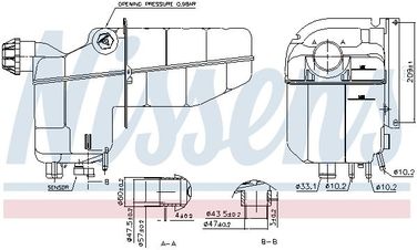 Nissens 996020 Бачок расширительный HCV - 1