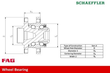 FAG 713 6271 10 Bearing Kit | зад лев | - 2