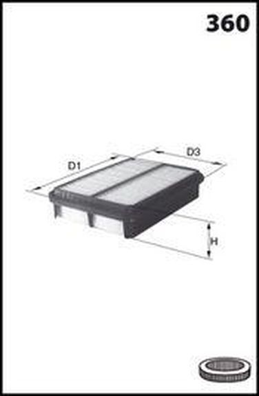 MECAFILTER ELP9503 Фильтр воздушный - 1