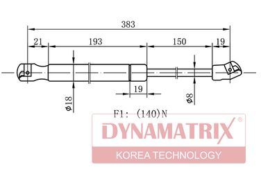 DYNAMATRIX DGS006963 Амортизатор багажника заднее стекло - 1