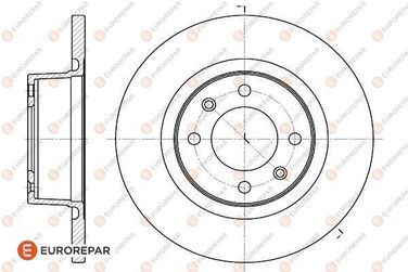 EUROREPAR 1618861680 Диск тормозной | зад | - 1