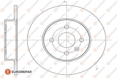 EUROREPAR 1618865880 Brake Disc | зад | - 1