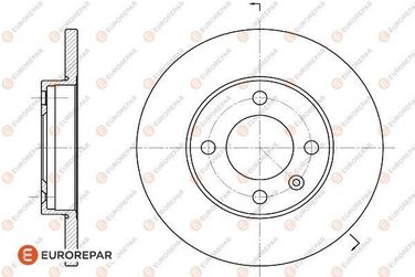 EUROREPAR 1618866880 Brake Disc | перед | - 1