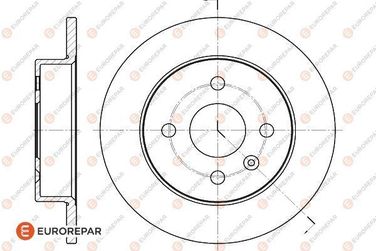 EUROREPAR 1618874780 Brake Disc | зад | - 1