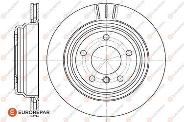 EUROREPAR 1618880780 Brake Disc | зад | - 1