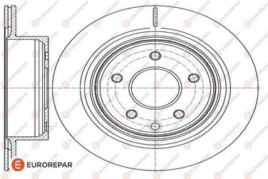 EUROREPAR 1622806680 Диск тормозной | зад | - 1