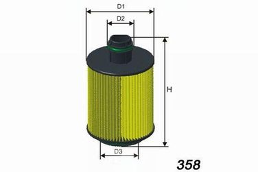 MISFAT L093 Фильтр масляный вставка - 1