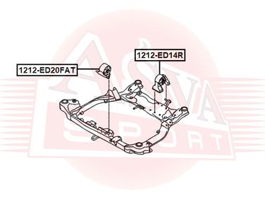 Asva 1212-ED14R Подушка двигателя | зад | - 2