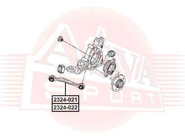 Asva 2324-021 Рычаг задний нижний передний правый | зад прав | - 2