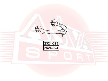 Asva 2524-024 Рычаг подвески верхний | перед лев | - 2