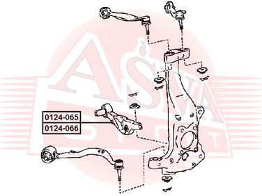 Asva 0124-065 Рычаг подвески нижний | перед лев | - 1