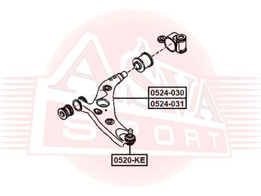 Asva 0524-030 Рычаг нижний | перед лев | - 1