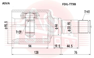 Asva FDIL-TT9B Шрус внутренний | перед лев | - 2