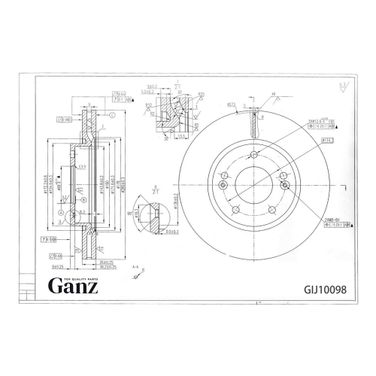 GANZ gij10098 gij10098 диски тормозные передние | перед | - 3