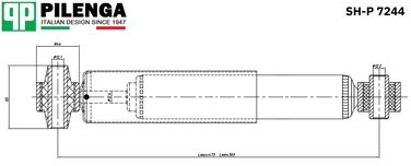 Pilenga SH-P 7244 Амортизатор газовый | зад, прав, лев | - 2