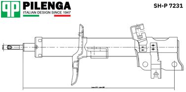 Pilenga SH-P 7231 Амортизатор газовый | перед, лев | - 2