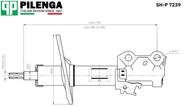 Pilenga SH-P 7239 Амортизатор | перед, прав | - 2