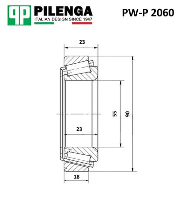Pilenga PW-P 2060 Подшипник задней ступицы | зад, прав, лев | - 2