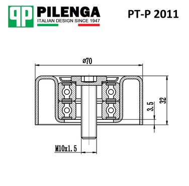 Pilenga PT-P 2011 Ролик натяжителя ремня приводного - 2
