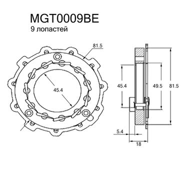 Krauf MGT0009BE Геометрия турбокомпрессора - 3