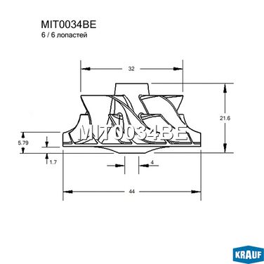 Krauf MIT0034BE Крыльчатка турбокомпрессора - 3