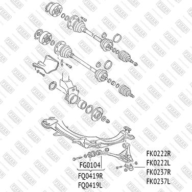 FIXAR FK0222L Опора шаровая нижняя левая | перед | - 2