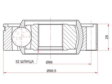 SAT VW659 Шрус карданного вала - 1