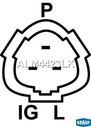 Krauf ALM4423LK Генератор cо шкивом 2 ручья - 3